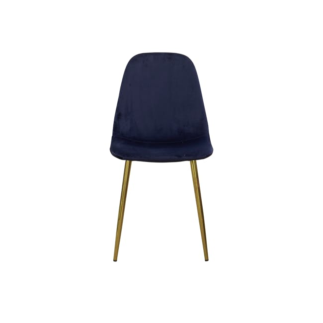 Finnley Dining Chair - Brass, Royal Blue (Velvet) - 2