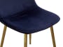 Finnley Dining Chair - Brass, Royal Blue (Velvet) - 5