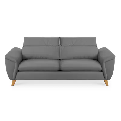 Jordyn 3 Seater Sofa with Adjustable Headrest - Dark Grey (Pet Friendly)