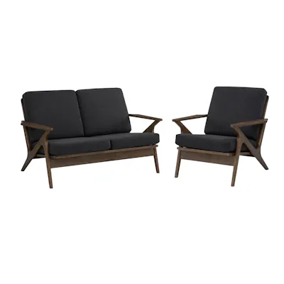 Aston 2 Seater Sofa with Aston Armchair - Seal