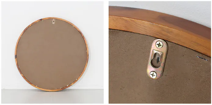 (As-is) Vezzo Wooden Round Mirror 60cm - 11