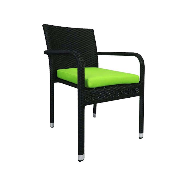 Boulevard Outdoor Dining Set with 4 Chair - Green Cushion - 2