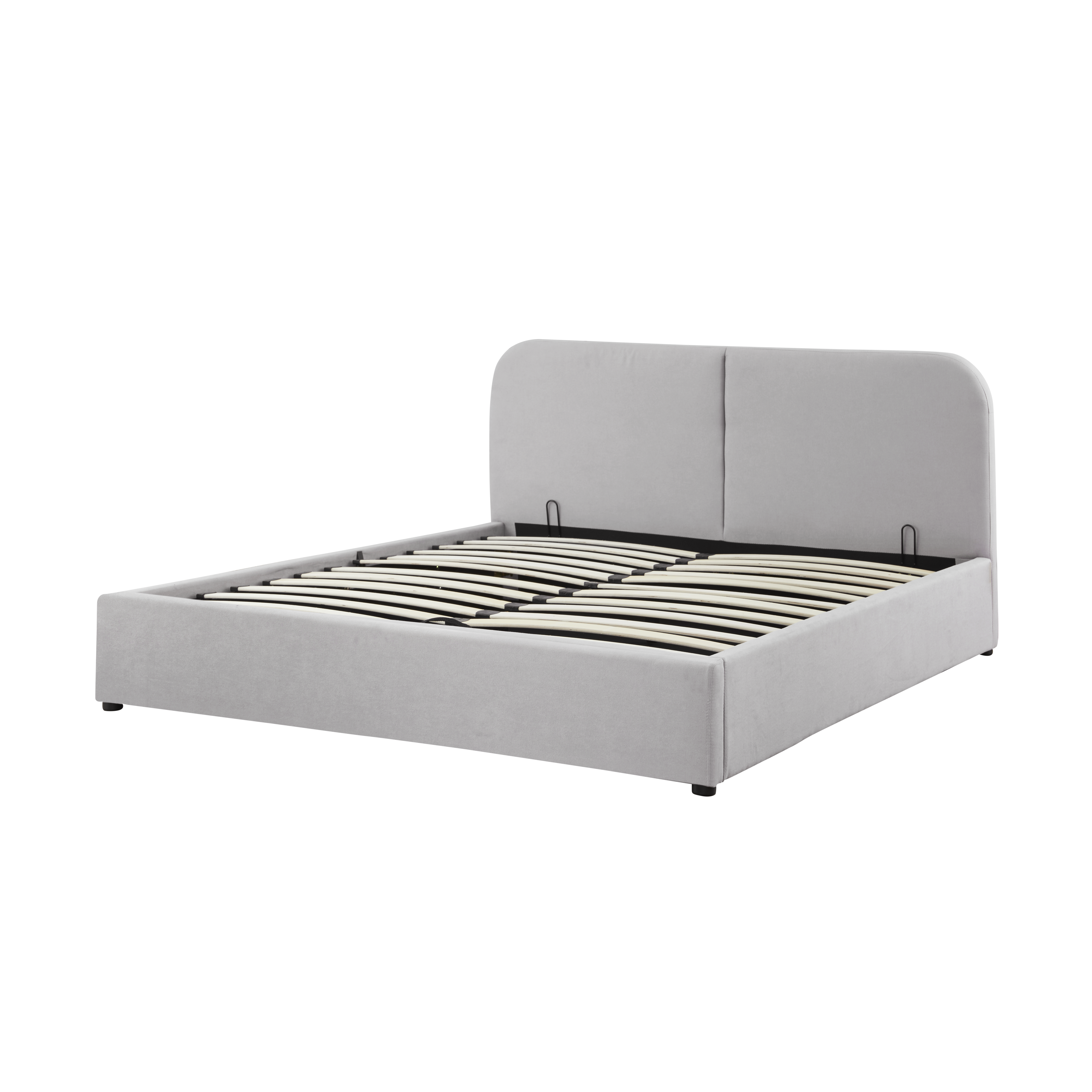 Nolan Queen Storage Bed - Silver Fox, HV Modern Beds & Bedroom Storage ...