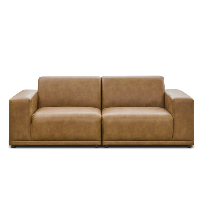 Milan 3 Seater Sofa - Tan (Faux Leather) - 0