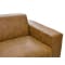 Milan 3 Seater Sofa with Ottoman - Tan (Faux Leather) - 6