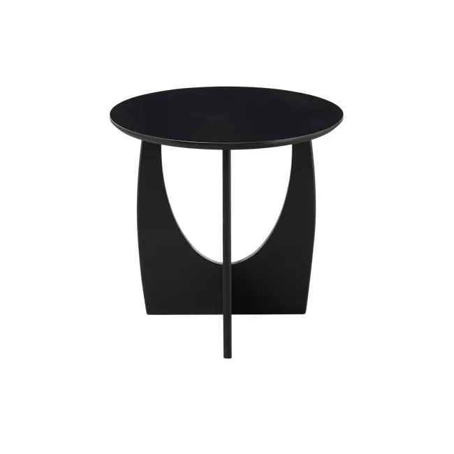 (As-Is) Coda Sculpted Side Table - Black - 4
