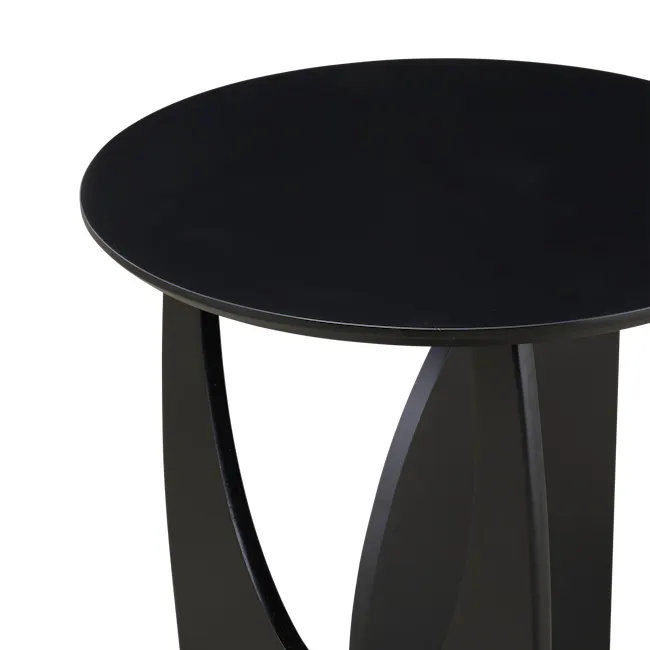 (As-Is) Coda Sculpted Side Table - Black - 5