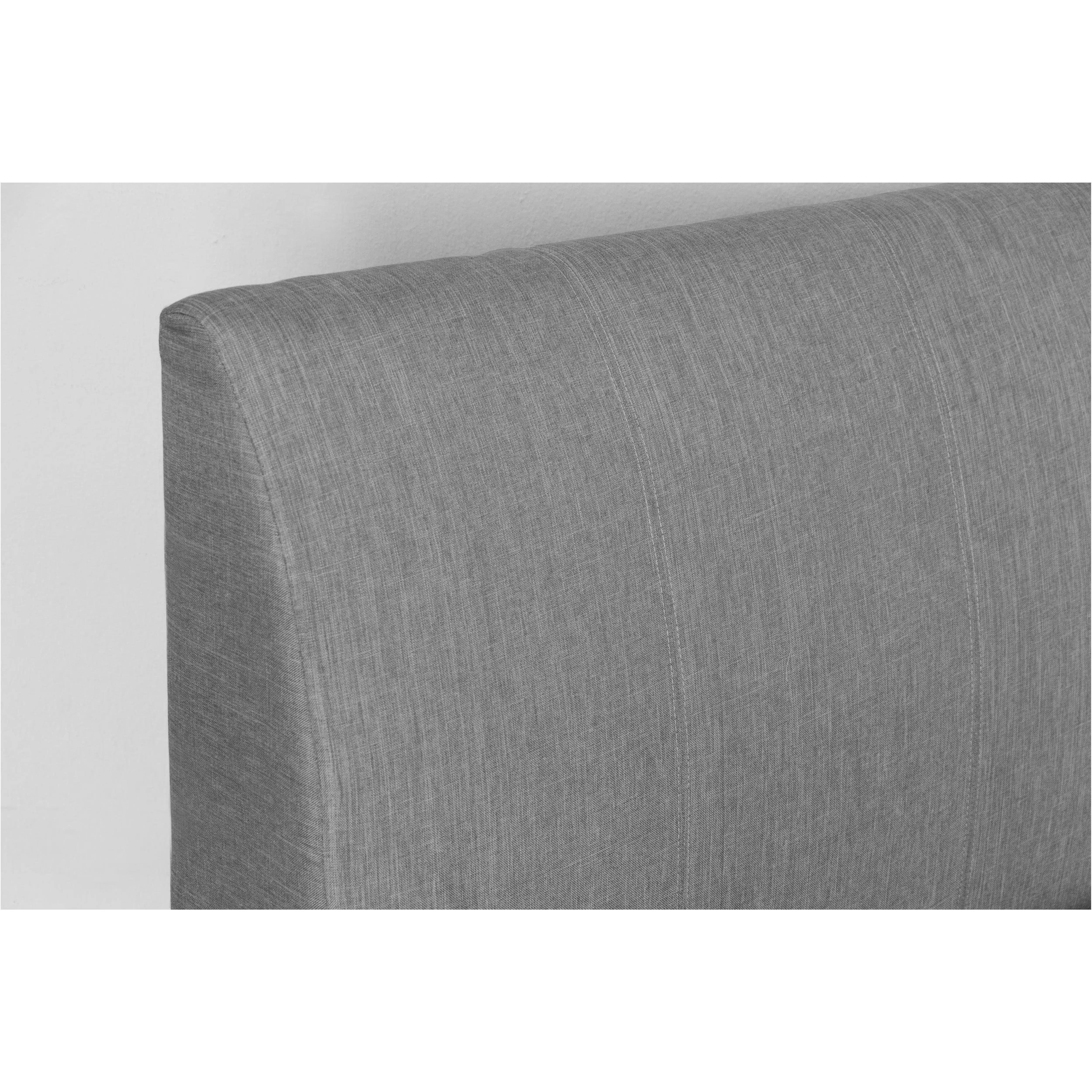 ESSENTIALS Super Single Trundle Bed - Grey (Fabric) - 13 - Grey fabric upholstery, modern design, textured weave, minimalist