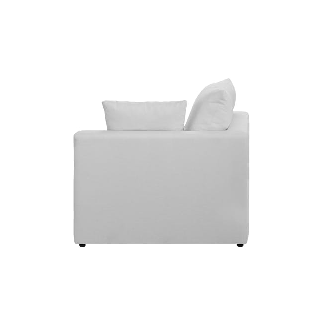 Russell 3 Seater Sofa with Ottoman - Silver (Eco Clean Fabric) - 9
