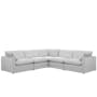 Russell 3 Seater Sofa with Ottoman - Silver (Eco Clean Fabric) - 6
