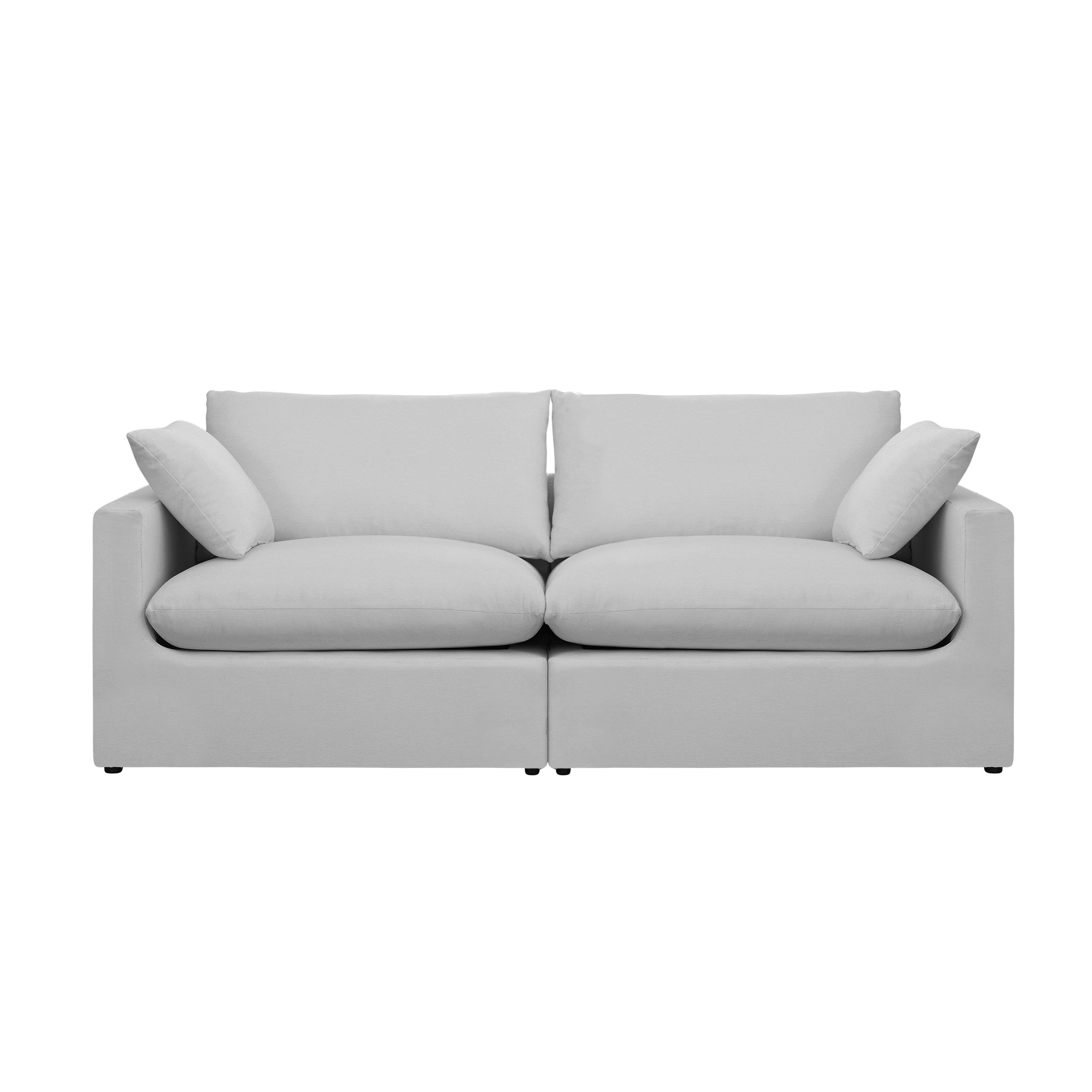 Russell 4 Seater Sofa Silver (Eco Clean Fabric), Russell by HipVan