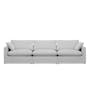 Russell 4 Seater Sofa - Silver (Eco Clean Fabric) - 0