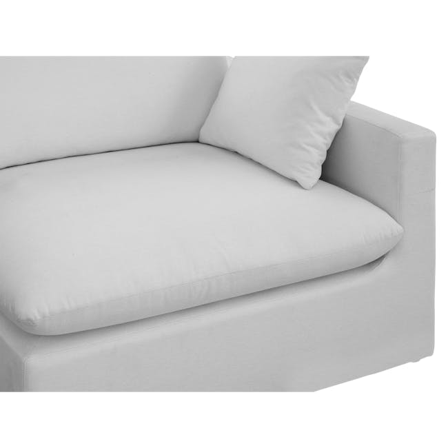 Russell Large Corner Sofa - Silver (Eco Clean Fabric) - 10