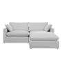 Russell Large Corner Sofa - Silver (Eco Clean Fabric) - 6