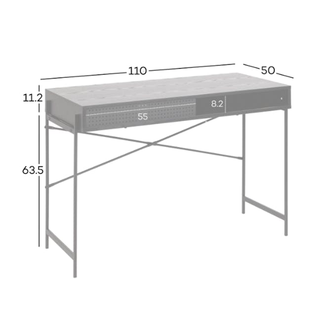 Felicity Study Desk 1.1m - 5 - Industrial shelving unit with adjustable height, Modular metal shelving system for storage