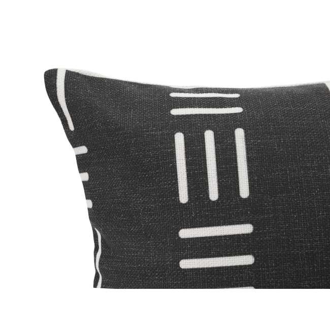 Porter Linen Lumbar Cushion cover - Black - 1