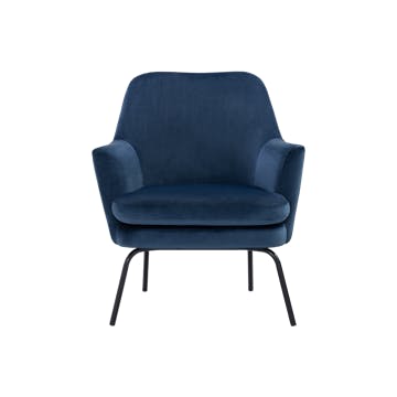 Lucian Lounge Chair - Peacock (Velvet) - Image 1