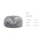 Achelous Bean Bag - Cloud Grey (3 Sizes) - 7