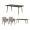 Cadencia Dining Table 1.8m with Cadencia 1.5m Bench and 2 Fabian Armchairs in Dolphin Grey - 0