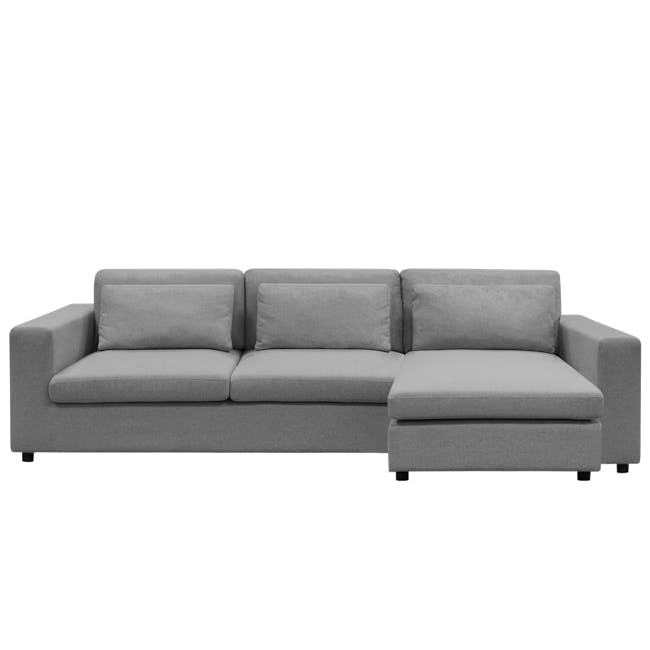 Wesley L-Shaped Sofa -  Ash Grey (Fully Removable Covers) - 0