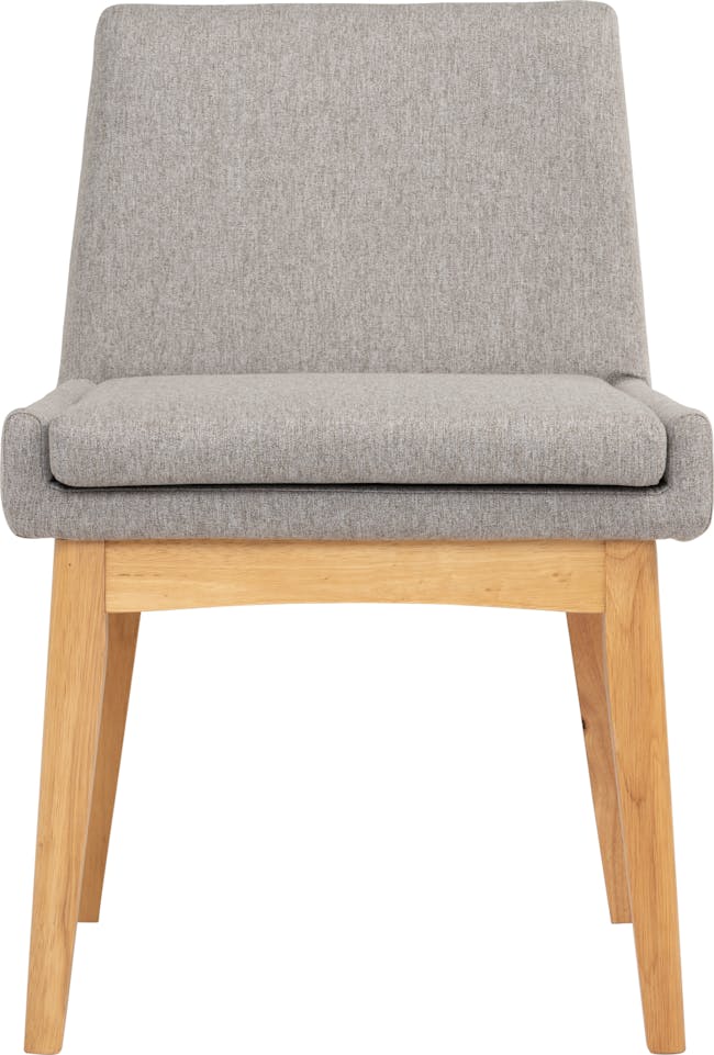 Fabian Dining Chair - Natural, Dolphin Grey (Fabric) - 1
