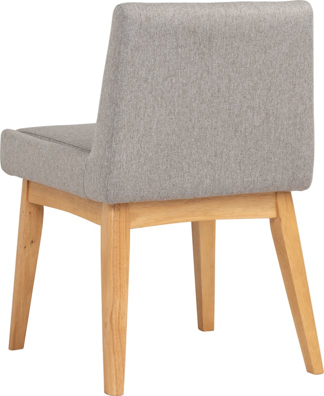 Fabian Dining Chair - Natural, Dolphin Grey (Fabric) - 3