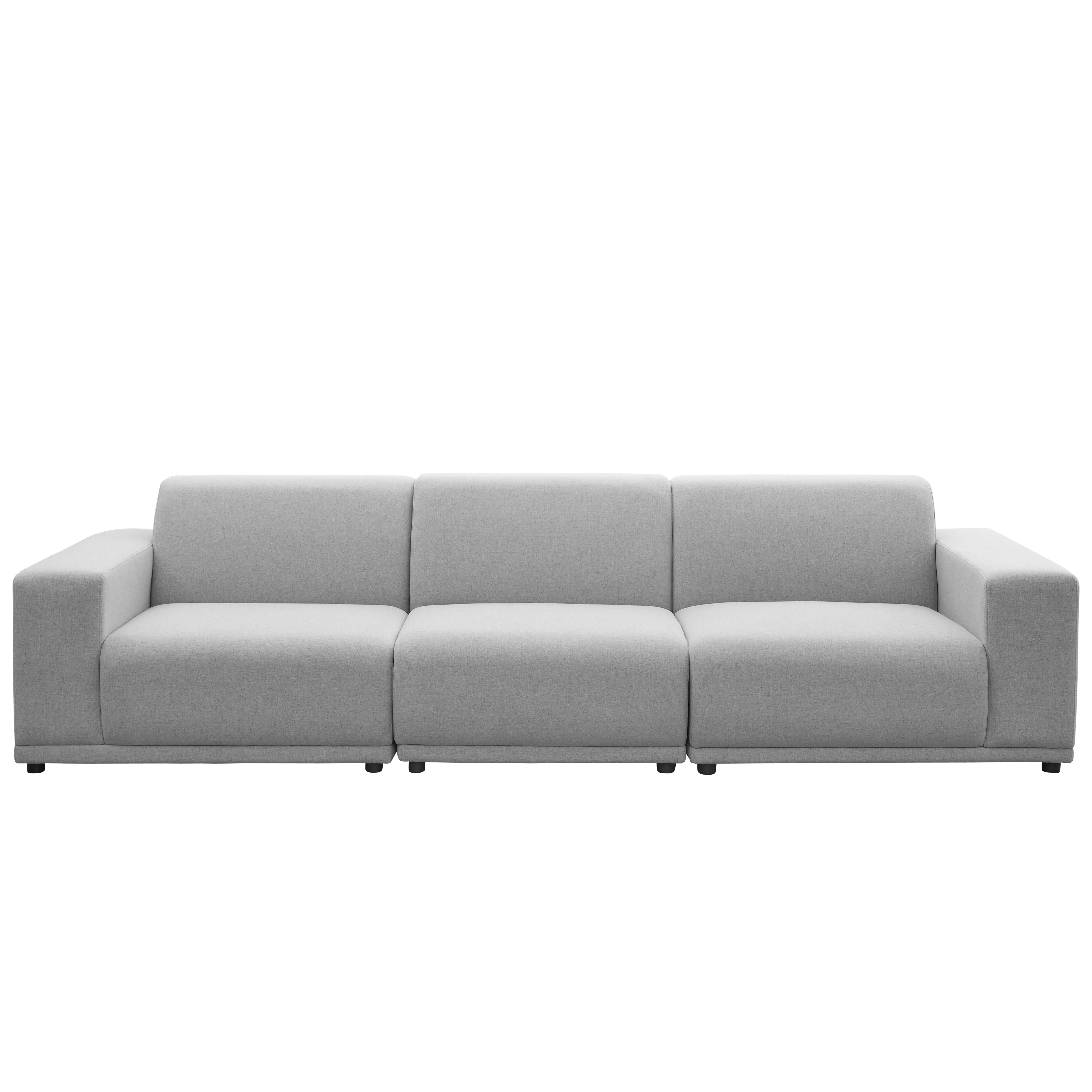 Milan Right Arm Unit - Slate (Fabric) - 10 - Modern gray sectional sofa, minimalist design, clean lines, comfortable