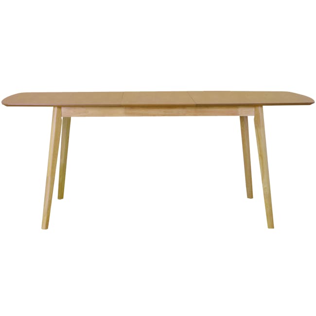 Harold Extendable Dining Table 1.2m-1.5m in Natural with 4 Kate Dining Chairs in River Grey - 3