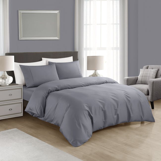 Pima Cotton Full Bedding Set - Lavendar - 5
