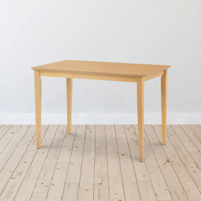 Charmant Dining Table 1.1m - Natural - 8 - Light wooden table, minimalist design, natural wood finish, simple structure