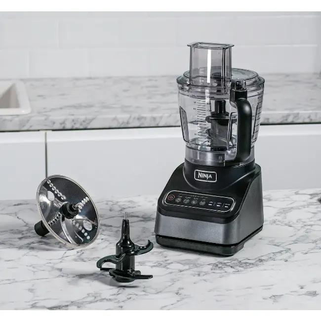 Ninja Professional Food Processor - 4 - Kitchen gadget featuring a clear blending container and control panel, Stainless