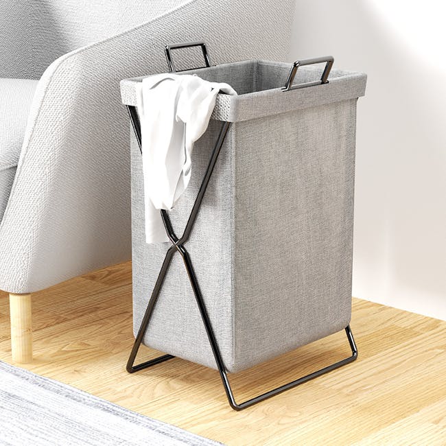 Nikki Laundry Basket - Grey - 1