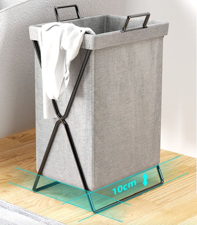 Nikki Laundry Basket - Grey - 8