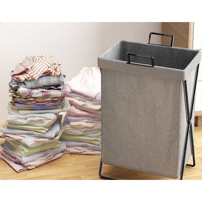 Nikki Laundry Basket - Grey - 2