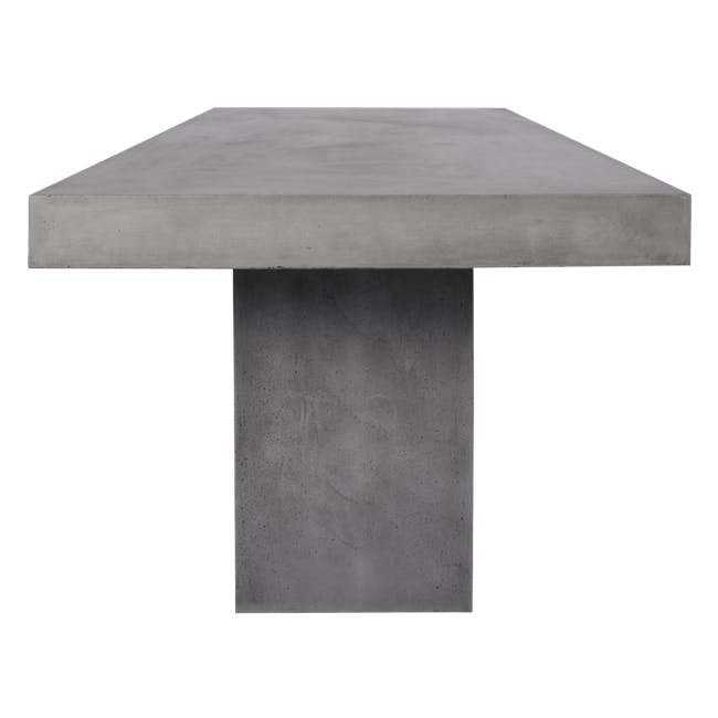 Ryland Concrete Dining Table 1.6m with Ryland Concrete Bench 1.4m and 2 Fabian Dining Chairs in Dolphin Grey - 3