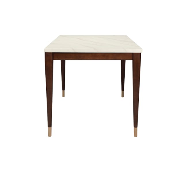 Persis Marble Dining Table 1.5m - White, Walnut - 4
