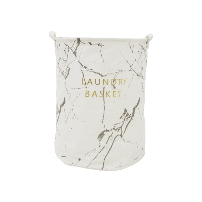 Marble Laundry Basket - White - 0
