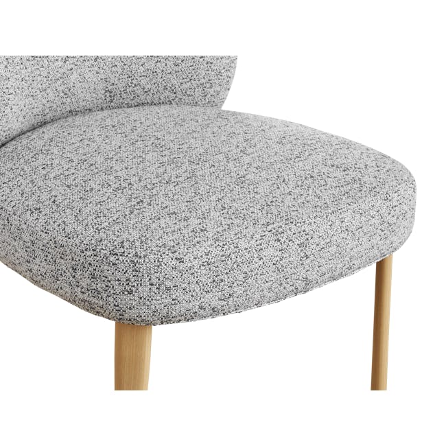 Ellie Terrazzo Dining Table 1.6m with 4 Cora Dining Chair in White and Grey - 17