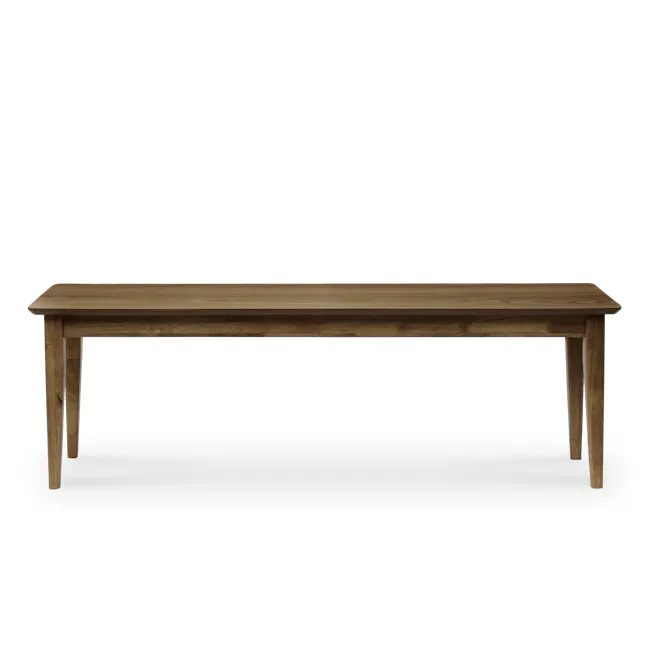 Koa Bench 1.4m - Walnut - 2 - Wooden table, minimalist design, natural wood finish, rectangular shape, sturdy legs, simple