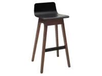 Ava Low Back Bar Chair - Black Ash Veneer, Walnut