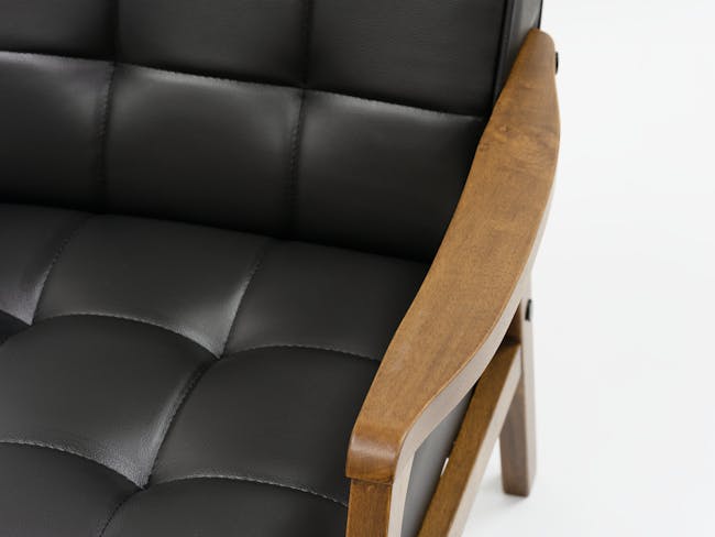 Tucson 3 Seater Sofa with Tucson Armchair - Espresso (Faux Leather) - 3