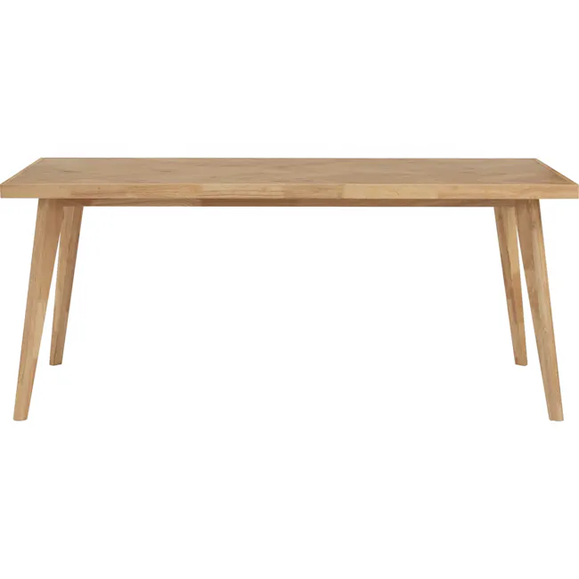 Lowell Dining Table 1.8m - 12 - Light wood dining table, minimalist design, natural finish, simple structure, sturdy legs