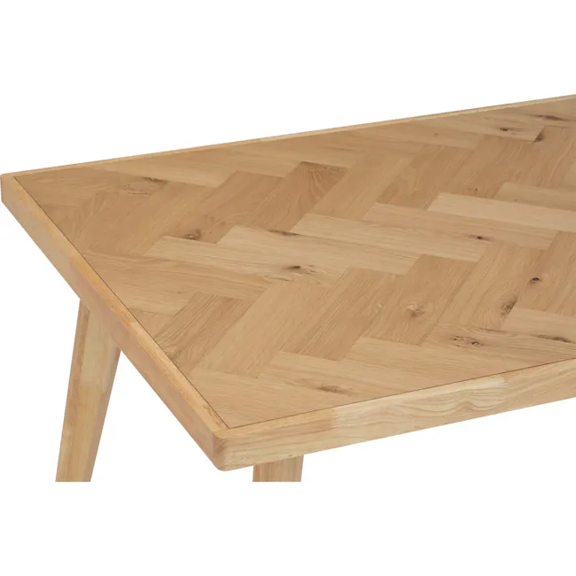 Lowell Dining Table 1.8m - 2 - Herringbone pattern, light wood finish, geometric design, herringbone texture, natural wood