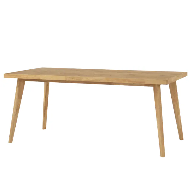 Lowell Dining Table 1.8m - 1 - Light wood dining table, minimalist design, natural finish, simple structure, sturdy legs