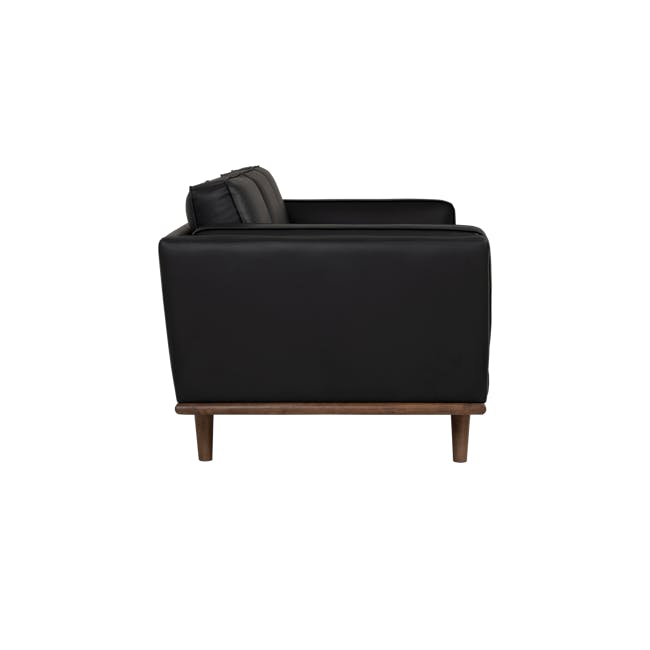 Carter 3 Seater Sofa in Espresso with Bianca Lounge Chair in Navy (Velvet) - 6