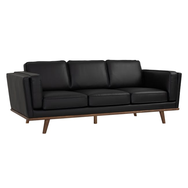 Carter 3 Seater Sofa - Espresso (Faux Leather) - 1