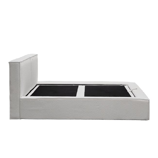 Maine Storage King Bed - Light Grey Boucle - 10