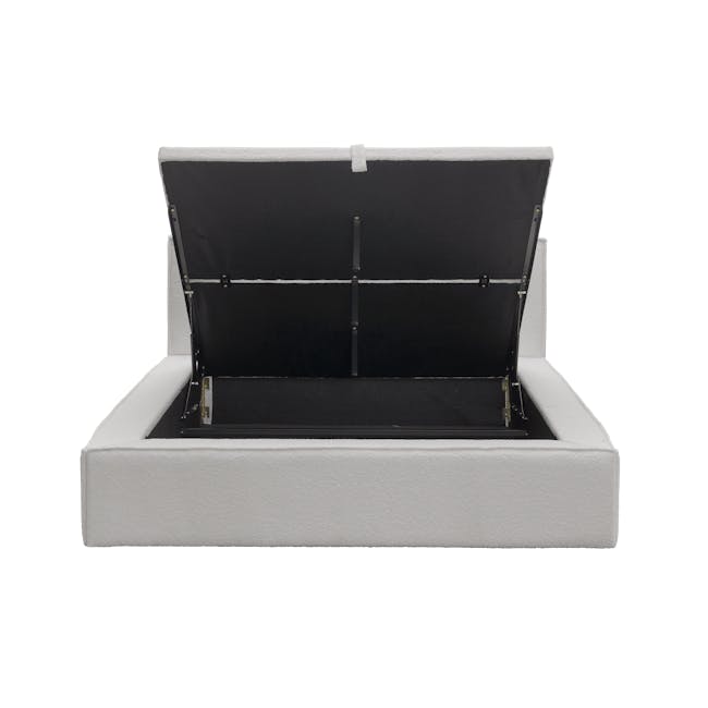 Maine Storage King Bed - Light Grey Boucle - 20
