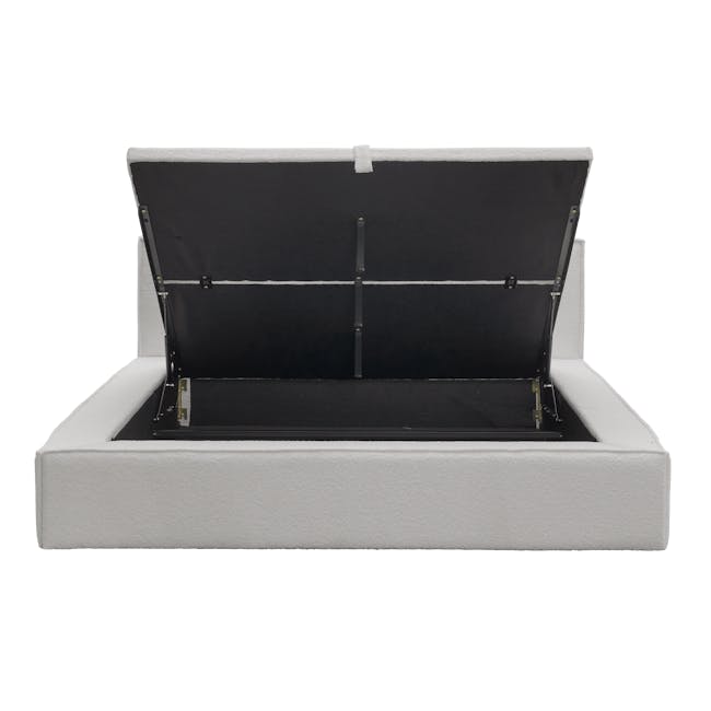 Maine Storage King Bed - Light Grey Boucle - 8