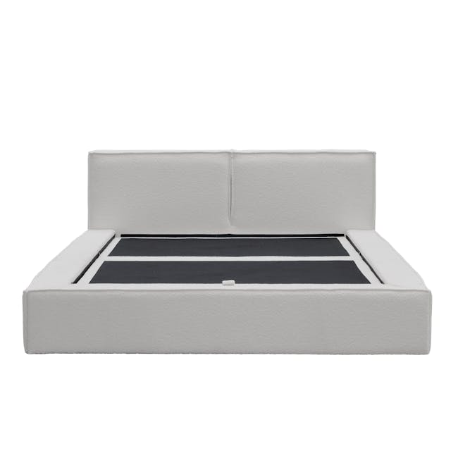 Maine Storage King Bed - Light Grey Boucle - 7